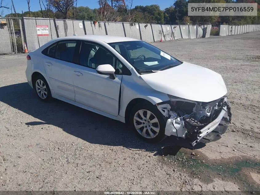 TOYOTA COROLLA 2023, VIN 5YFB4MDE7PP016559
