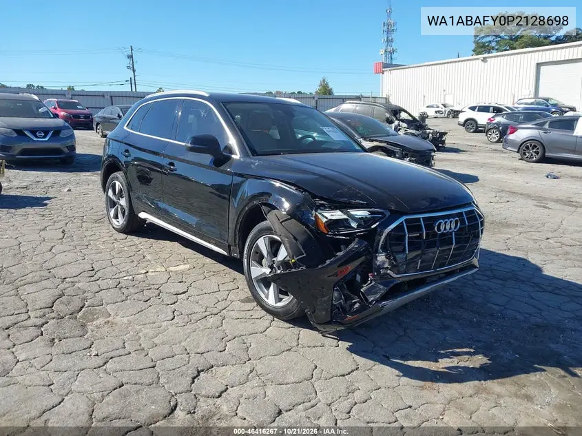 AUDI Q5 2023, VIN WA1ABAFY0P2128698