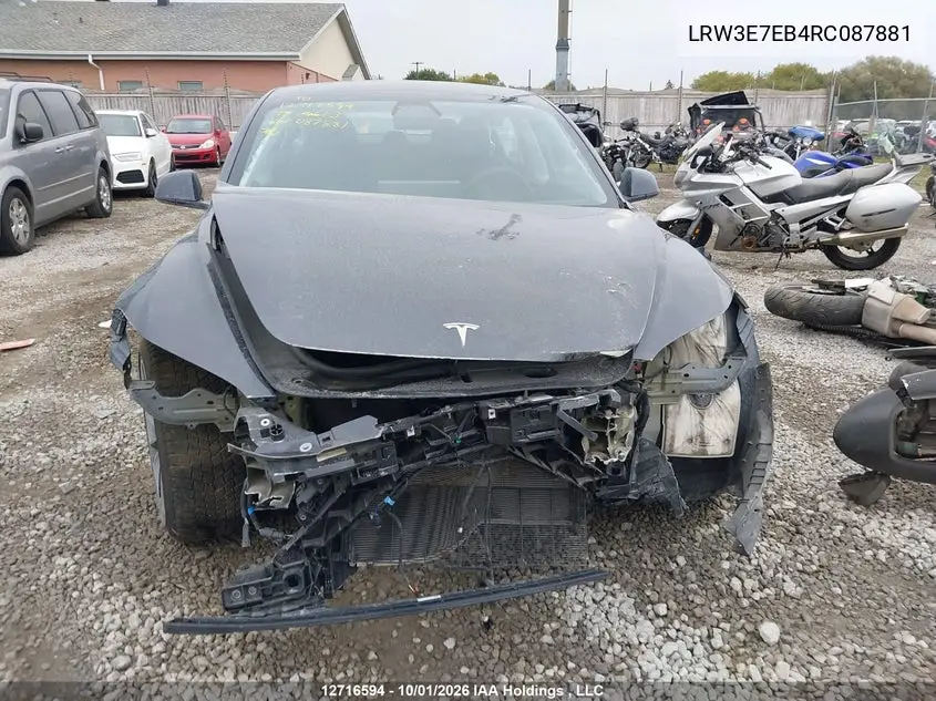 2024 TESLA MODEL 3 VIN LRW3E7EB4RC087881 — фото 12