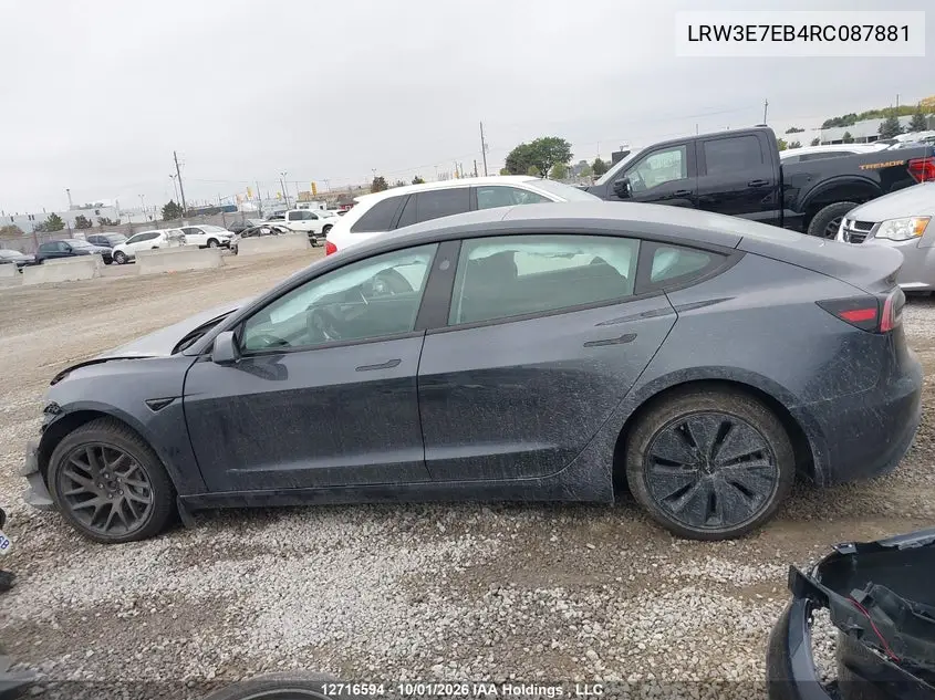 2024 TESLA MODEL 3 VIN LRW3E7EB4RC087881 — фото 14