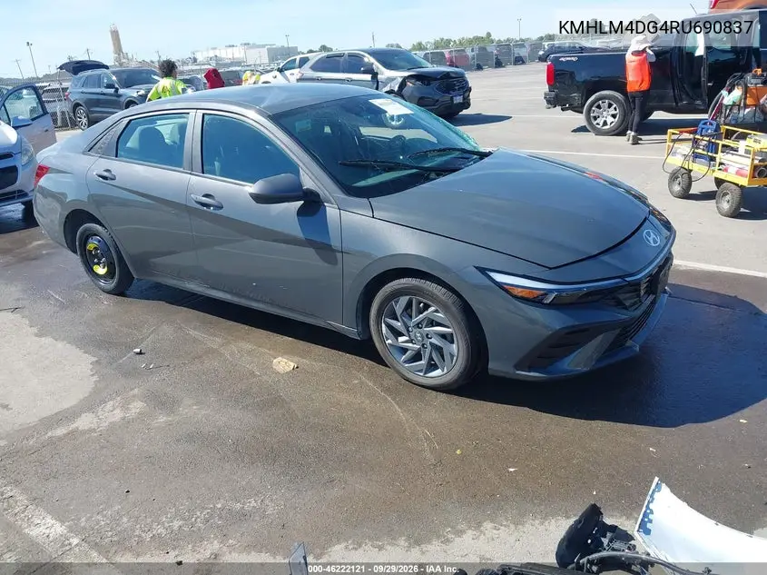 HYUNDAI ELANTRA 2024, VIN KMHLM4DG4RU690837