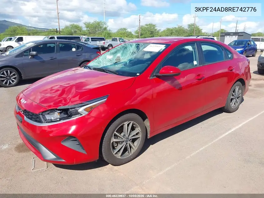 2024 KIA FORTE VIN 3KPF24AD8RE742776 — фото 2