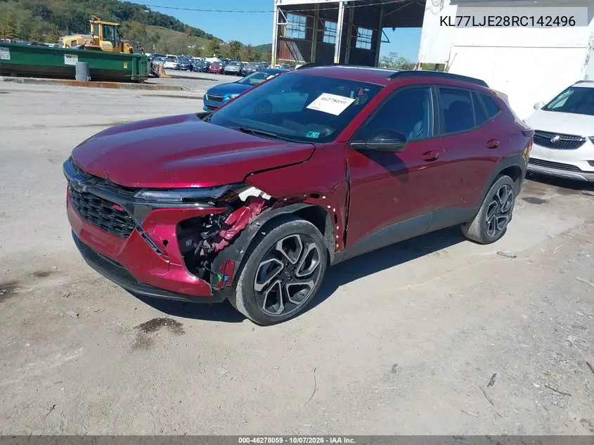 2024 CHEVROLET TRAX VIN KL77LJE28RC142496 — фото 2