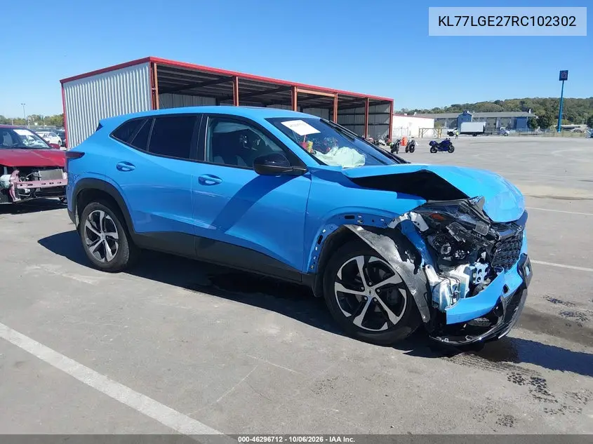 CHEVROLET TRAX 2024, VIN KL77LGE27RC102302