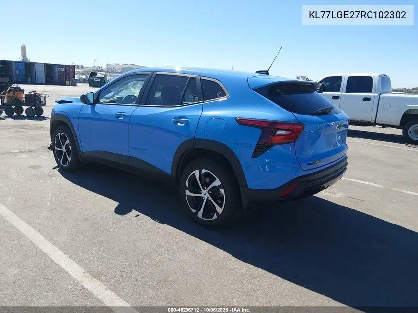 2024 CHEVROLET TRAX VIN KL77LGE27RC102302 — фото 3