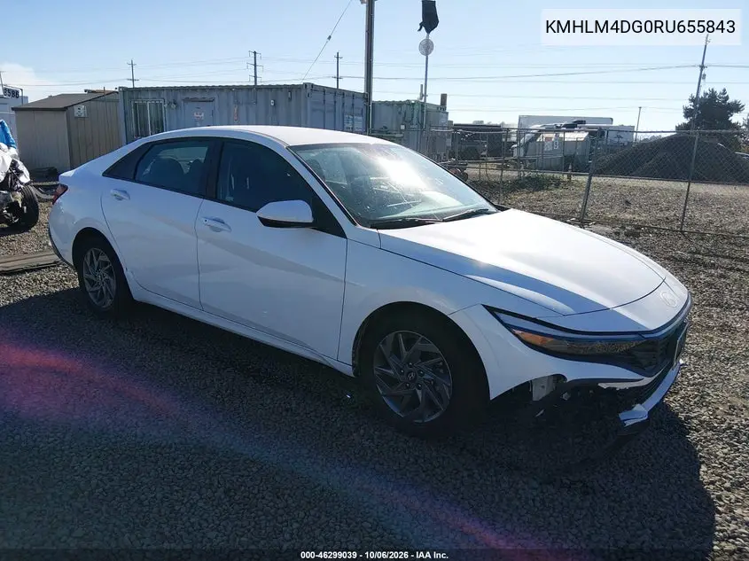 HYUNDAI ELANTRA 2024, VIN KMHLM4DG0RU655843