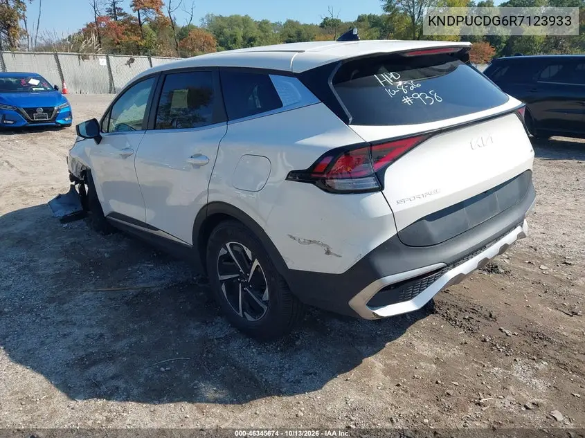 2024 KIA SPORTAGE VIN KNDPUCDG6R7123933 — фото 3