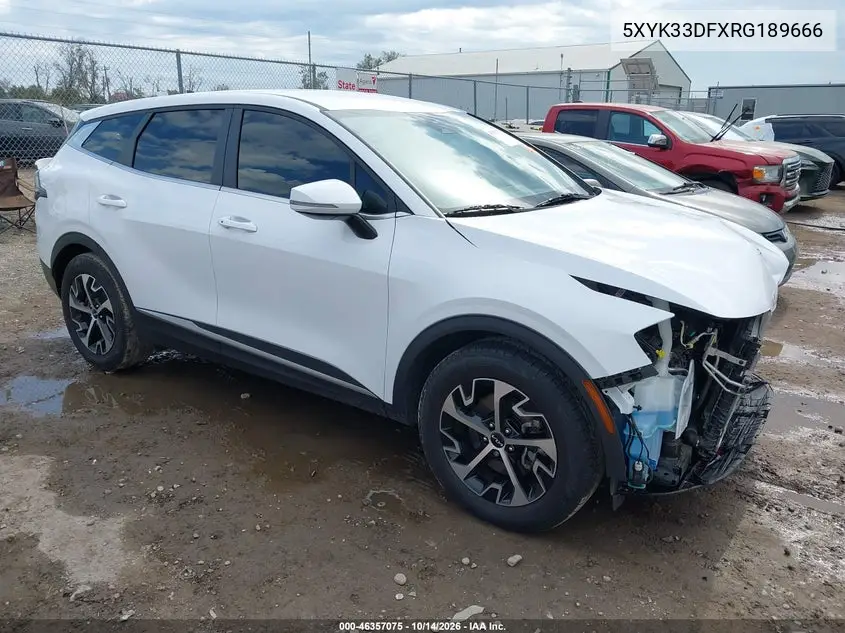 KIA SPORTAGE 2024, VIN 5XYK33DFXRG189666