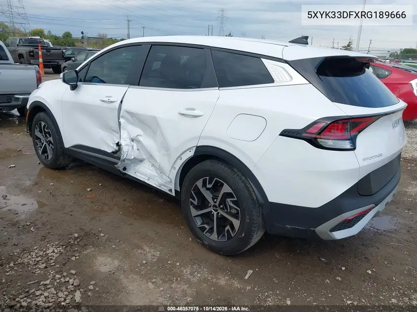 2024 KIA SPORTAGE VIN 5XYK33DFXRG189666 — фото 3