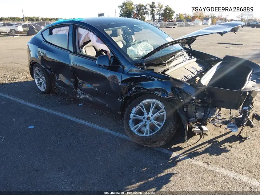 TESLA MODEL Y 2024, VIN 7SAYGDEE9RA286889