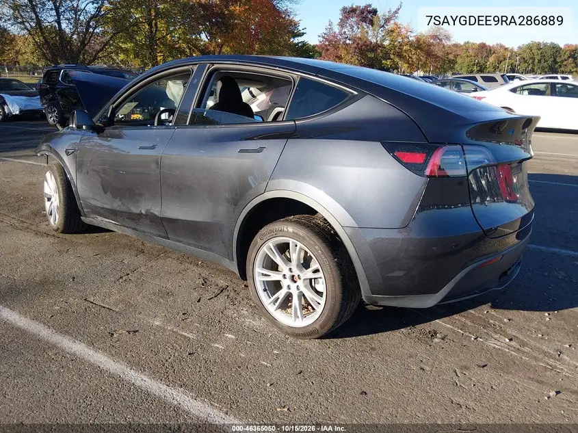 2024 TESLA MODEL Y VIN 7SAYGDEE9RA286889 — фото 3