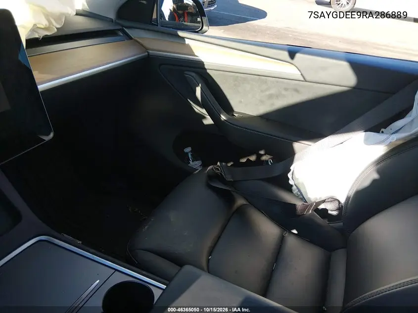 2024 TESLA MODEL Y VIN 7SAYGDEE9RA286889 — фото 5