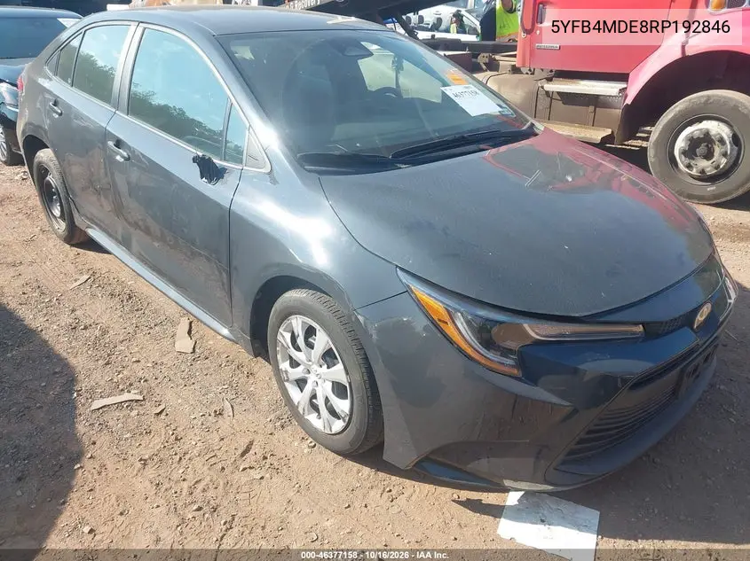 TOYOTA COROLLA 2024, VIN 5YFB4MDE8RP192846
