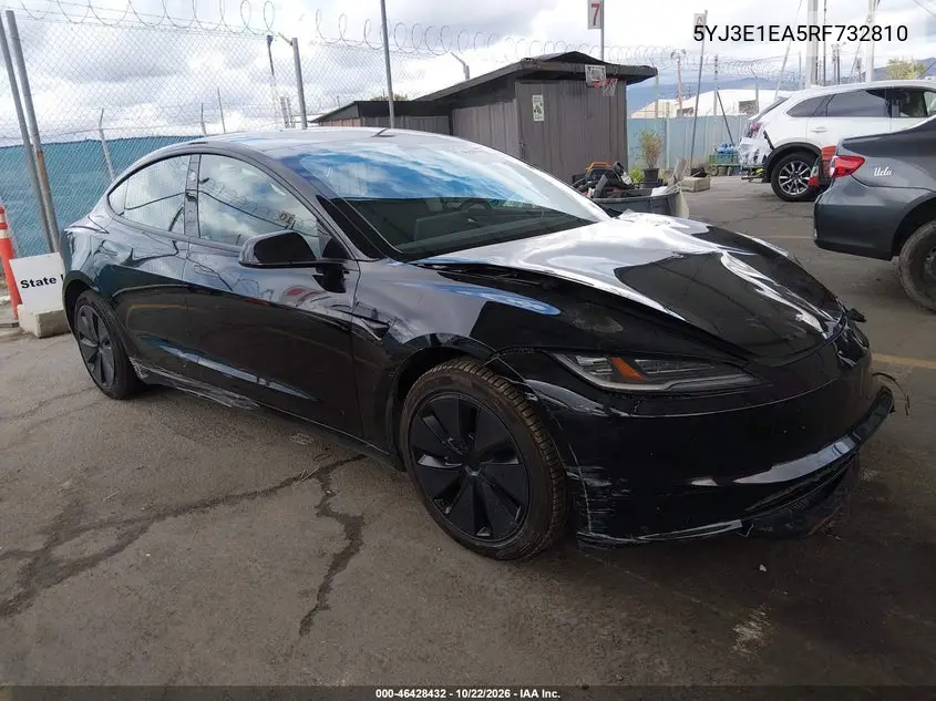 TESLA MODEL 3 2024, VIN 5YJ3E1EA5RF732810