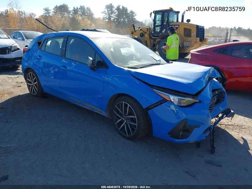 SUBARU IMPREZA 2024, VIN JF1GUAFC8R8235759