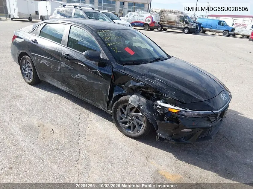 HYUNDAI ELANTRA 2025, VIN KMHLM4DG6SU028506