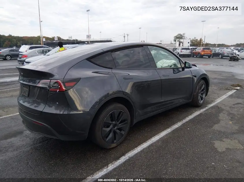 2025 TESLA MODEL Y VIN 7SAYGDED2SA377144 — фото 4