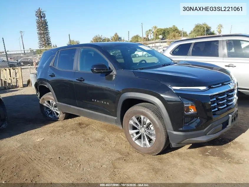 CHEVROLET EQUINOX 2025, VIN 3GNAXHEG3SL221061