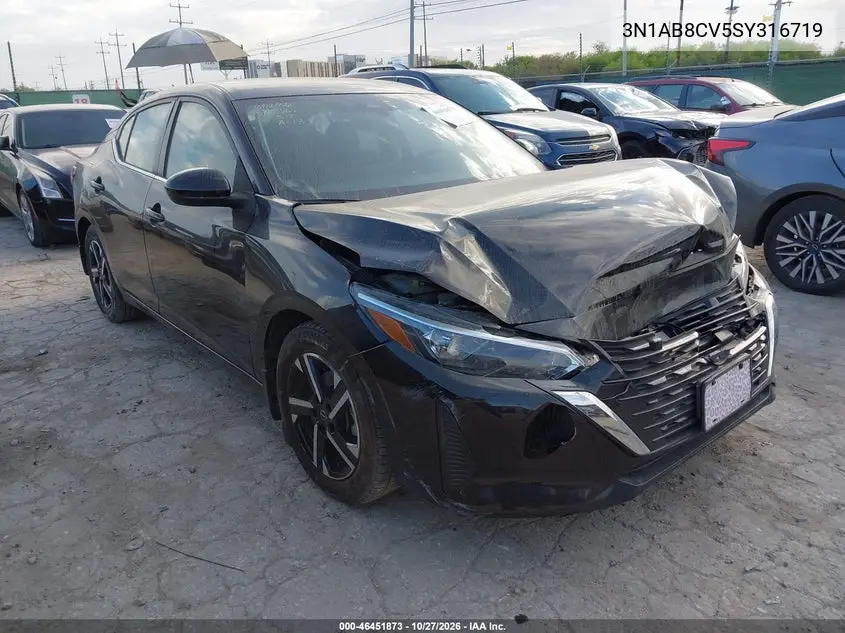 NISSAN SENTRA 2025, VIN 3N1AB8CV5SY316719