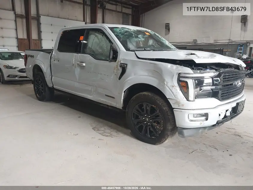 FORD F-150 2025, VIN 1FTFW7LD8SFB43679