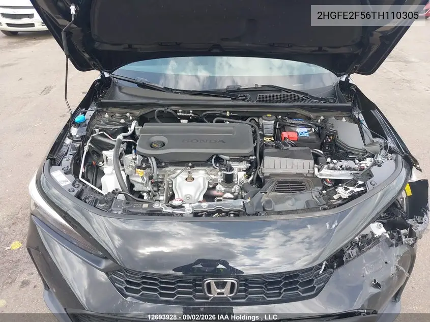 2026 HONDA CIVIC VIN 2HGFE2F56TH110305 — фото 10