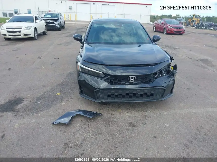 2026 HONDA CIVIC VIN 2HGFE2F56TH110305 — фото 11