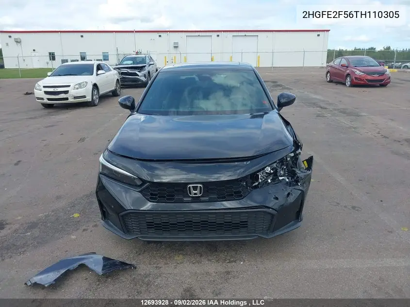 2026 HONDA CIVIC VIN 2HGFE2F56TH110305 — фото 12