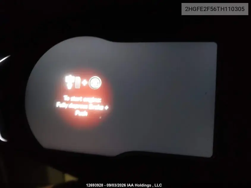 2026 HONDA CIVIC VIN 2HGFE2F56TH110305 — фото 15