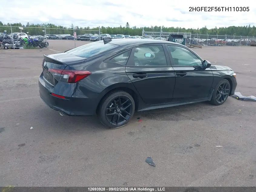 2026 HONDA CIVIC VIN 2HGFE2F56TH110305 — фото 4