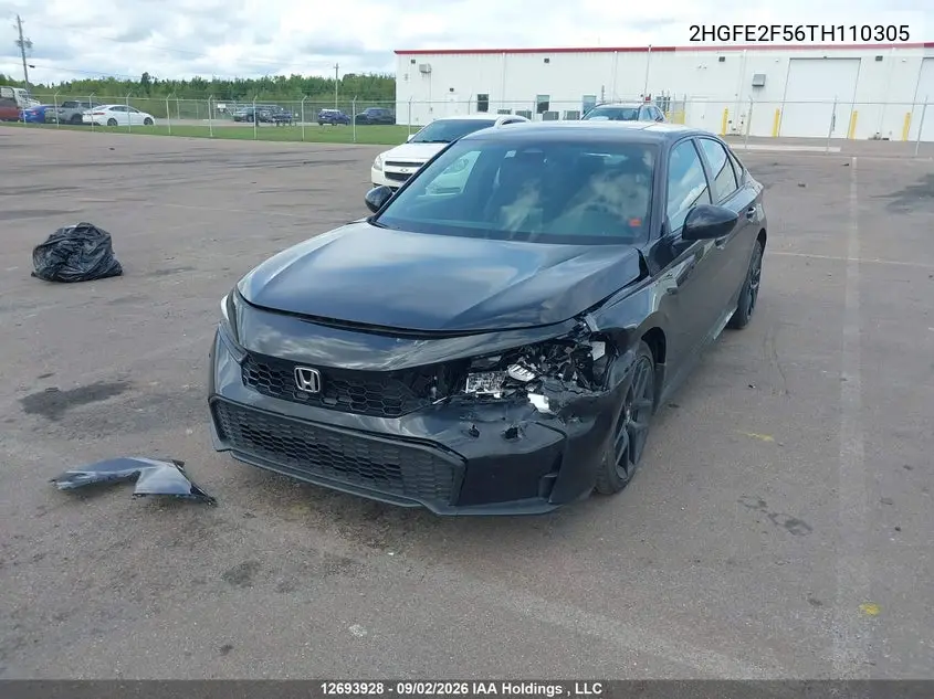 2026 HONDA CIVIC VIN 2HGFE2F56TH110305 — фото 6