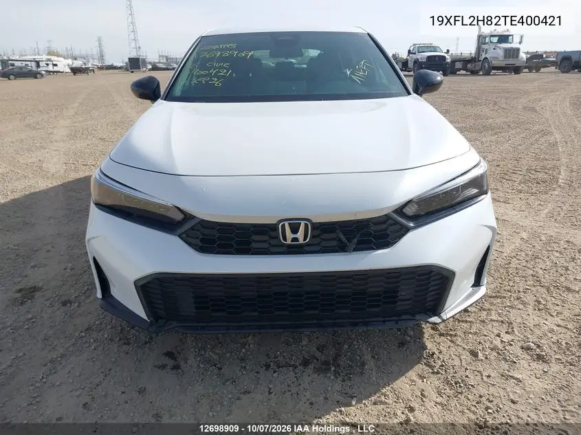 2026 HONDA CIVIC VIN 19XFL2H82TE400421 — фото 13