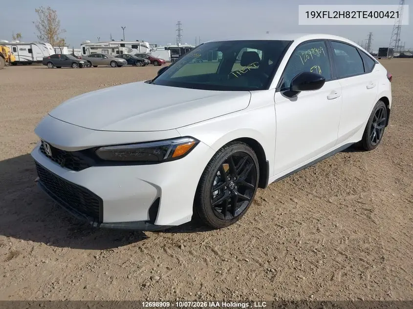 2026 HONDA CIVIC VIN 19XFL2H82TE400421 — фото 2