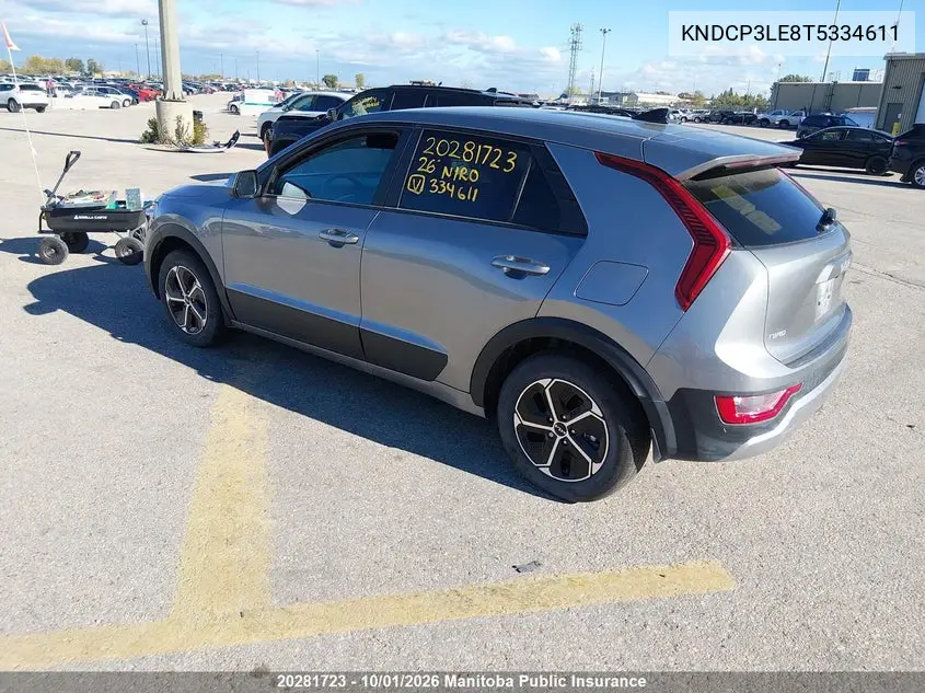 2026 KIA NIRO VIN KNDCP3LE8T5334611 — фото 3