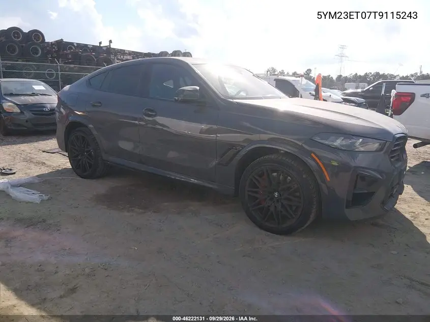 BMW X6 M 2026, VIN 5YM23ET07T9115243
