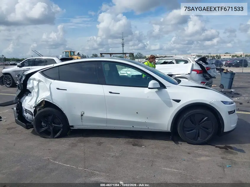 2026 TESLA MODEL Y VIN 7SAYGAEEXTF671533 — фото 11