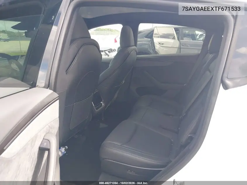 2026 TESLA MODEL Y VIN 7SAYGAEEXTF671533 — фото 8