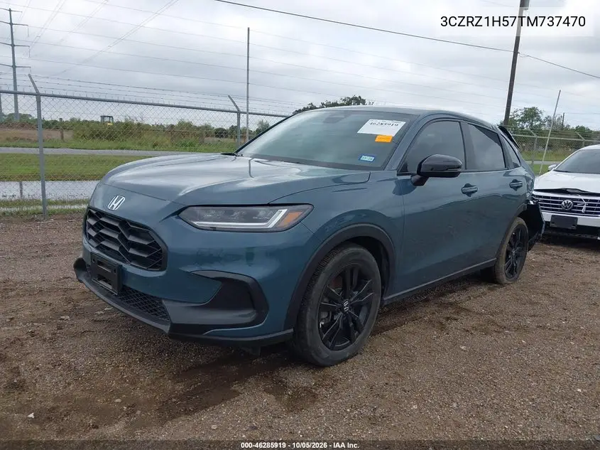 2026 HONDA HR-V VIN 3CZRZ1H57TM737470 — фото 2