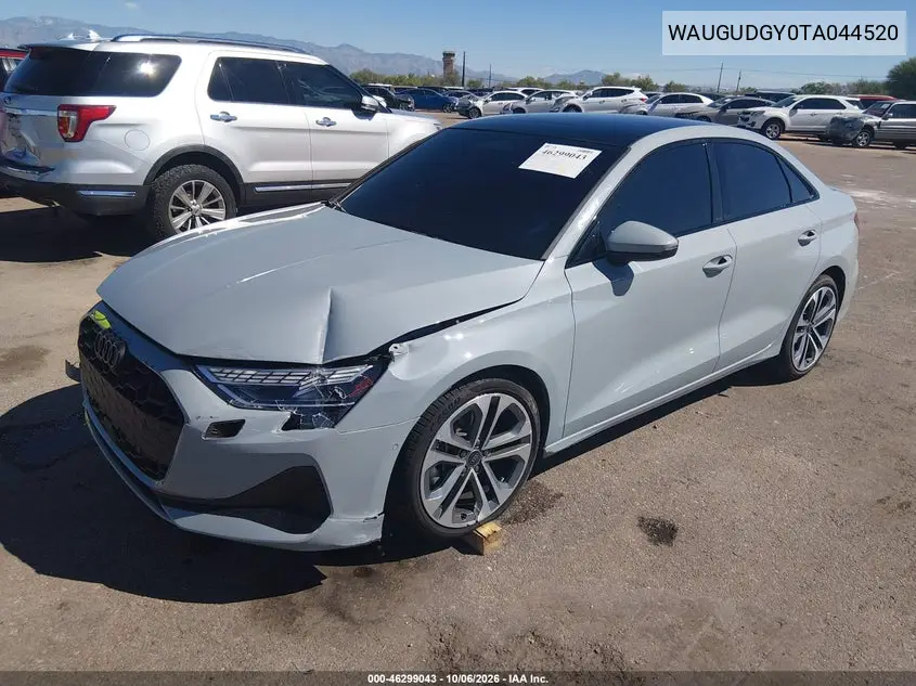 2026 AUDI A3 VIN WAUGUDGY0TA044520 — фото 2