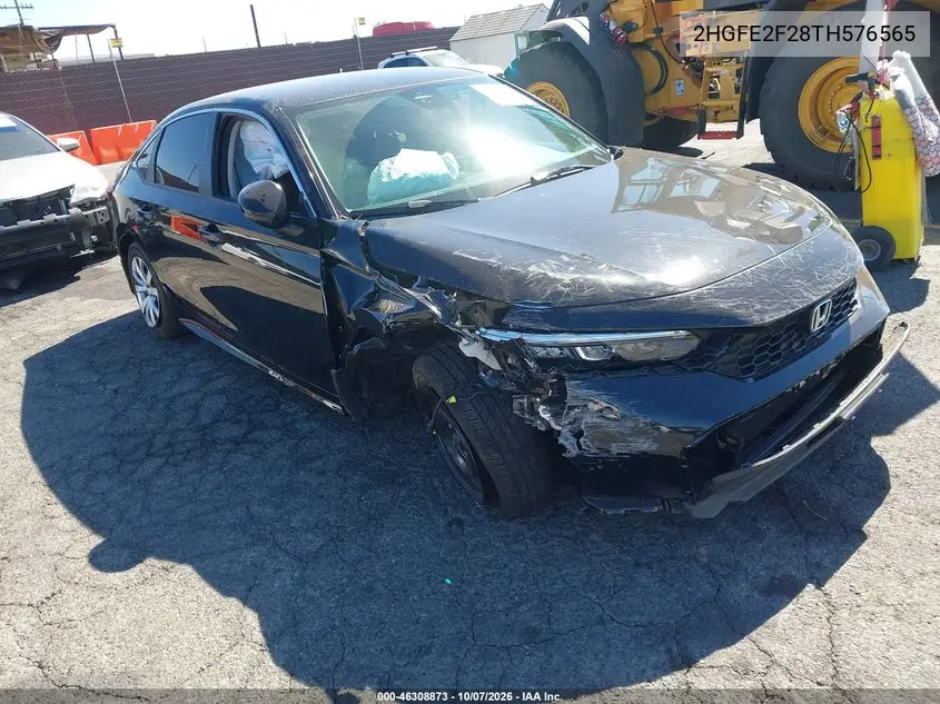 HONDA CIVIC 2026, VIN 2HGFE2F28TH576565