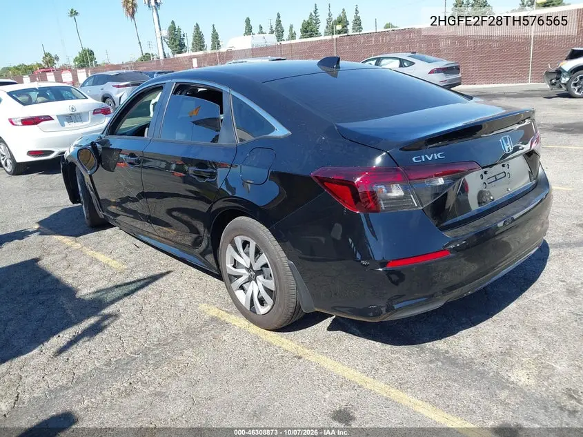 2026 HONDA CIVIC VIN 2HGFE2F28TH576565 — фото 3