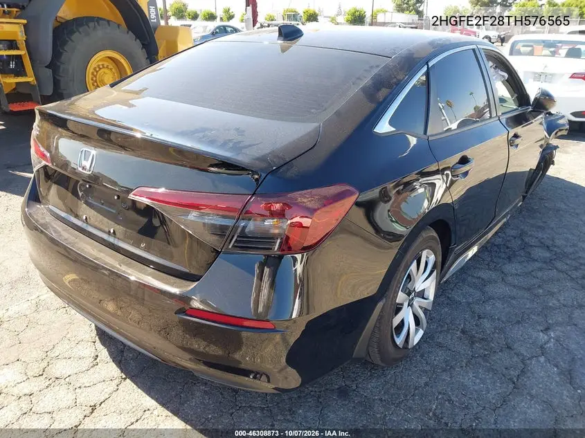 2026 HONDA CIVIC VIN 2HGFE2F28TH576565 — фото 4