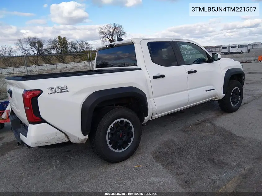2026 TOYOTA TACOMA VIN 3TMLB5JN4TM221567 — фото 4