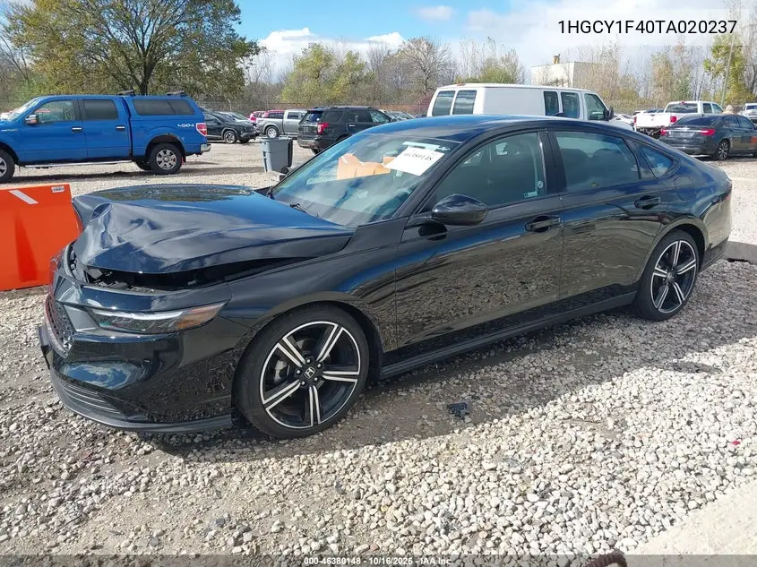 2026 HONDA ACCORD VIN 1HGCY1F40TA020237 — фото 2