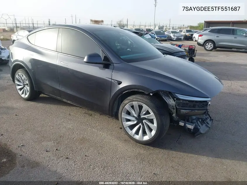TESLA MODEL Y 2026, VIN 7SAYGDEE5TF551687