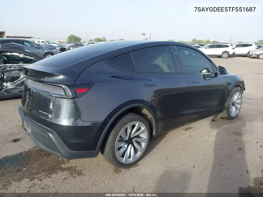 2026 TESLA MODEL Y VIN 7SAYGDEE5TF551687 — фото 4