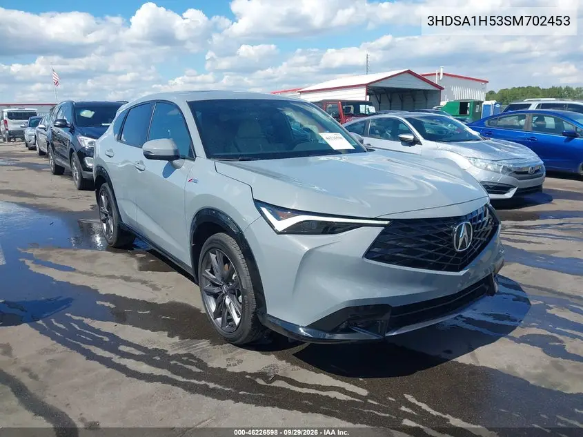 ACURA ADX 2025, VIN 3HDSA1H53SM702453