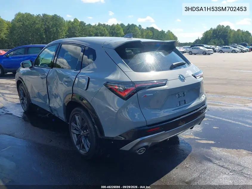 2025 ACURA ADX VIN 3HDSA1H53SM702453 — фото 3