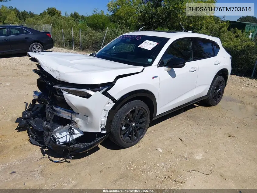 2026 ACURA ADX VIN 3HDSA1H76TM703616 — фото 2