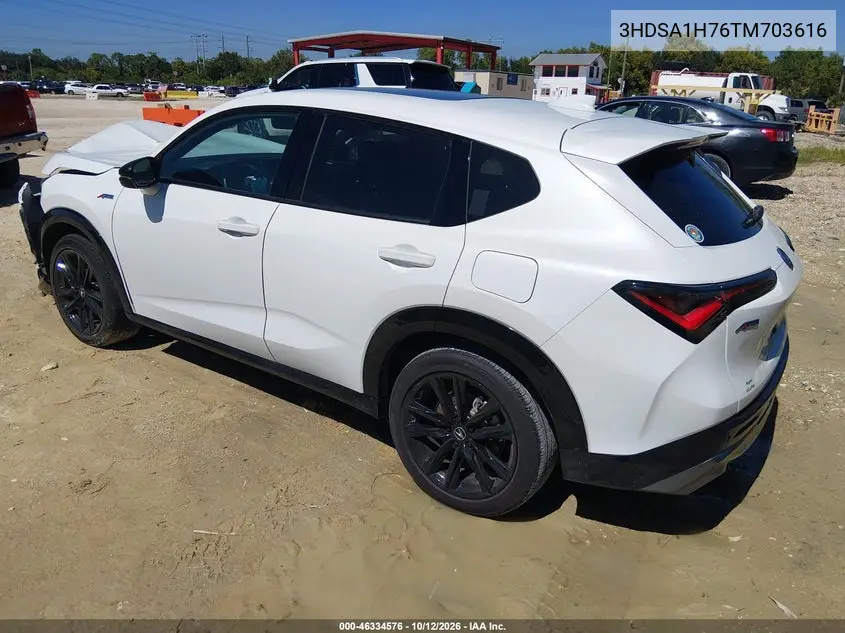 2026 ACURA ADX VIN 3HDSA1H76TM703616 — фото 3