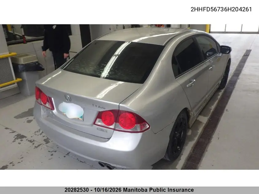 2006 ACURA CSX VIN 2HHFD56736H204261 — фото 4